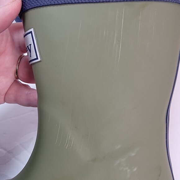 NWT Hatley Kids Classic Matte Rain Boots Green Size 7T - Picture 8 of 10